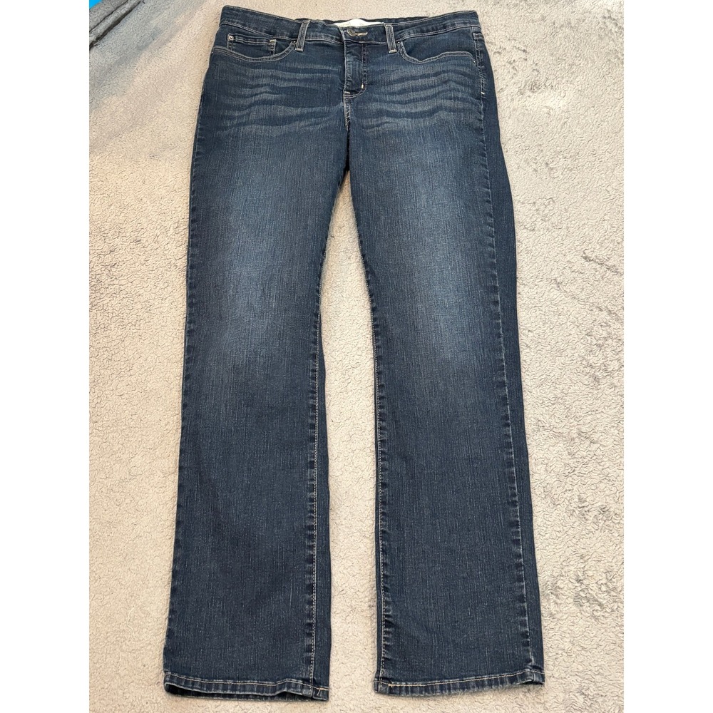 Signature by Levi Strauss Gold Label Totally Shaping Straight Jeans Dark Wash 32